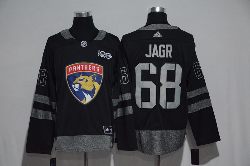 NHL Florida Panthers #68 Jarg Black 1917-2017 100th Anniversary Stitched Jersey->los angeles kings->NHL Jersey
